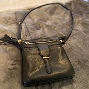 Leather crossword bag